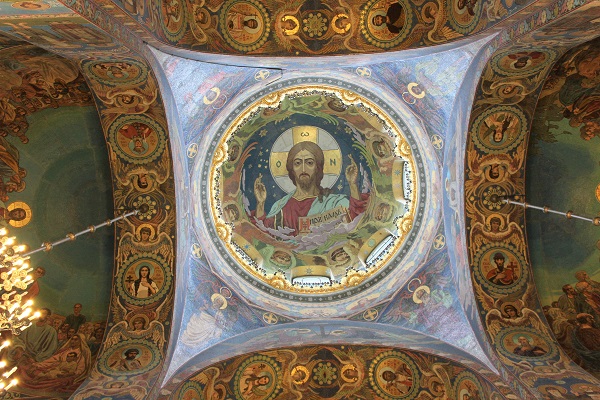 Russia Church of the Savior on the Spilled Blood Jesus Ceiling